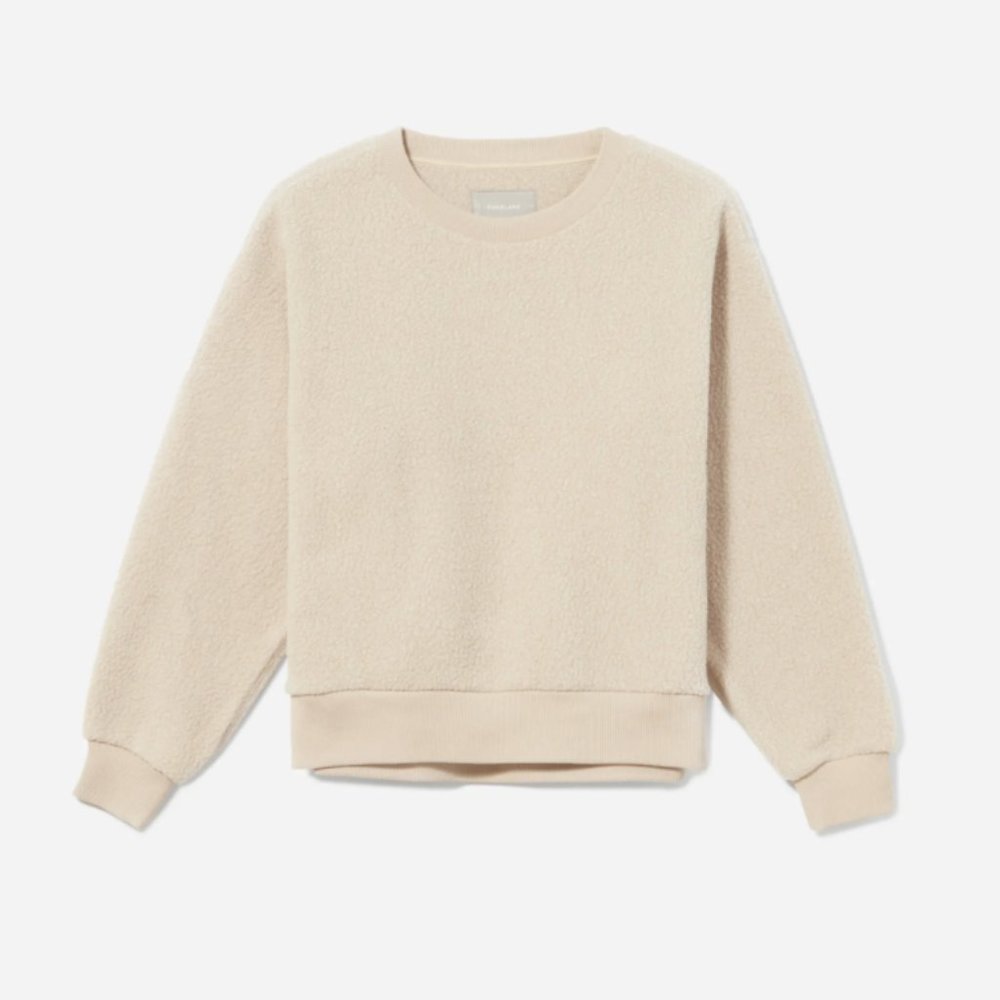 Everlane ReNew Fleece Sweatshirt in Oatmeal